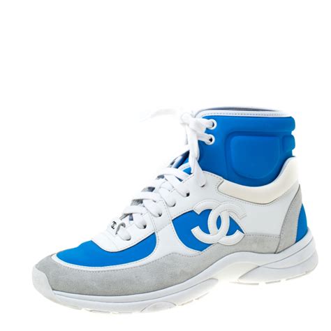 chanel leather high top sneakers|Chanel sneakers cost.